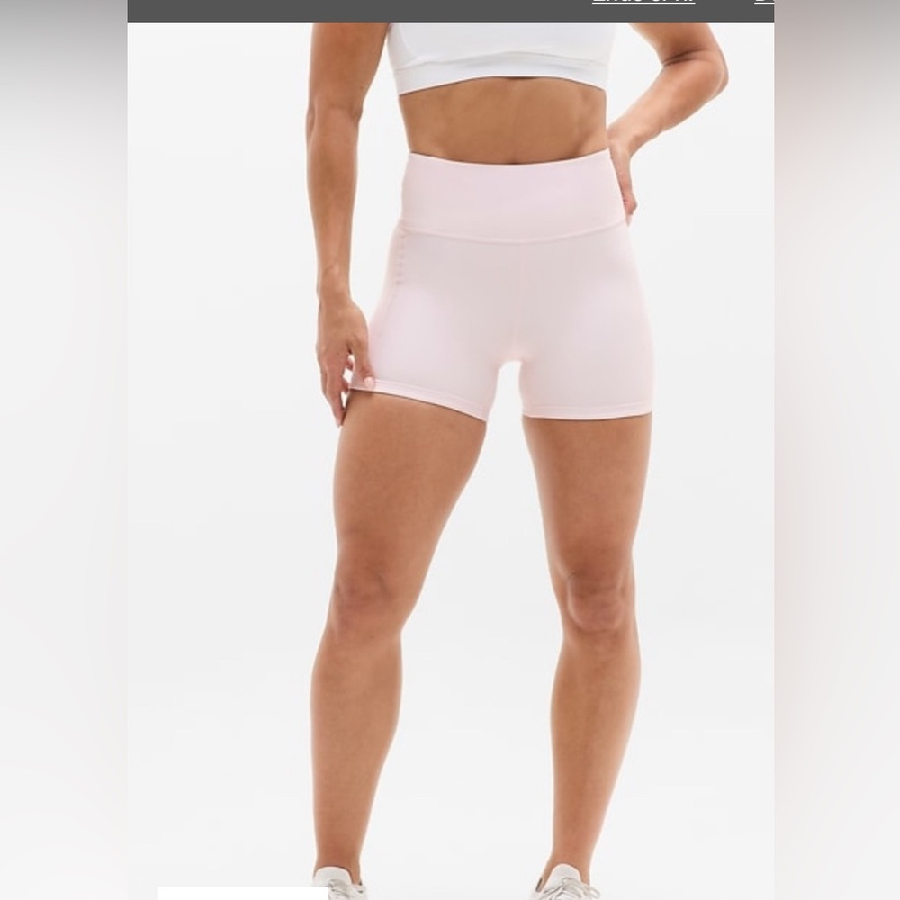Athleta Women's Pink High-Waisted Shorts
